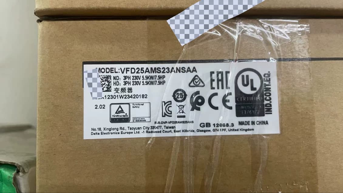 100% nowy, oryginalny i oryginalny Delta VFD25AMS23ANSAA 5,5KW trójfazowy 220V przetwornice częstotliwości Serwosilnik napędowy