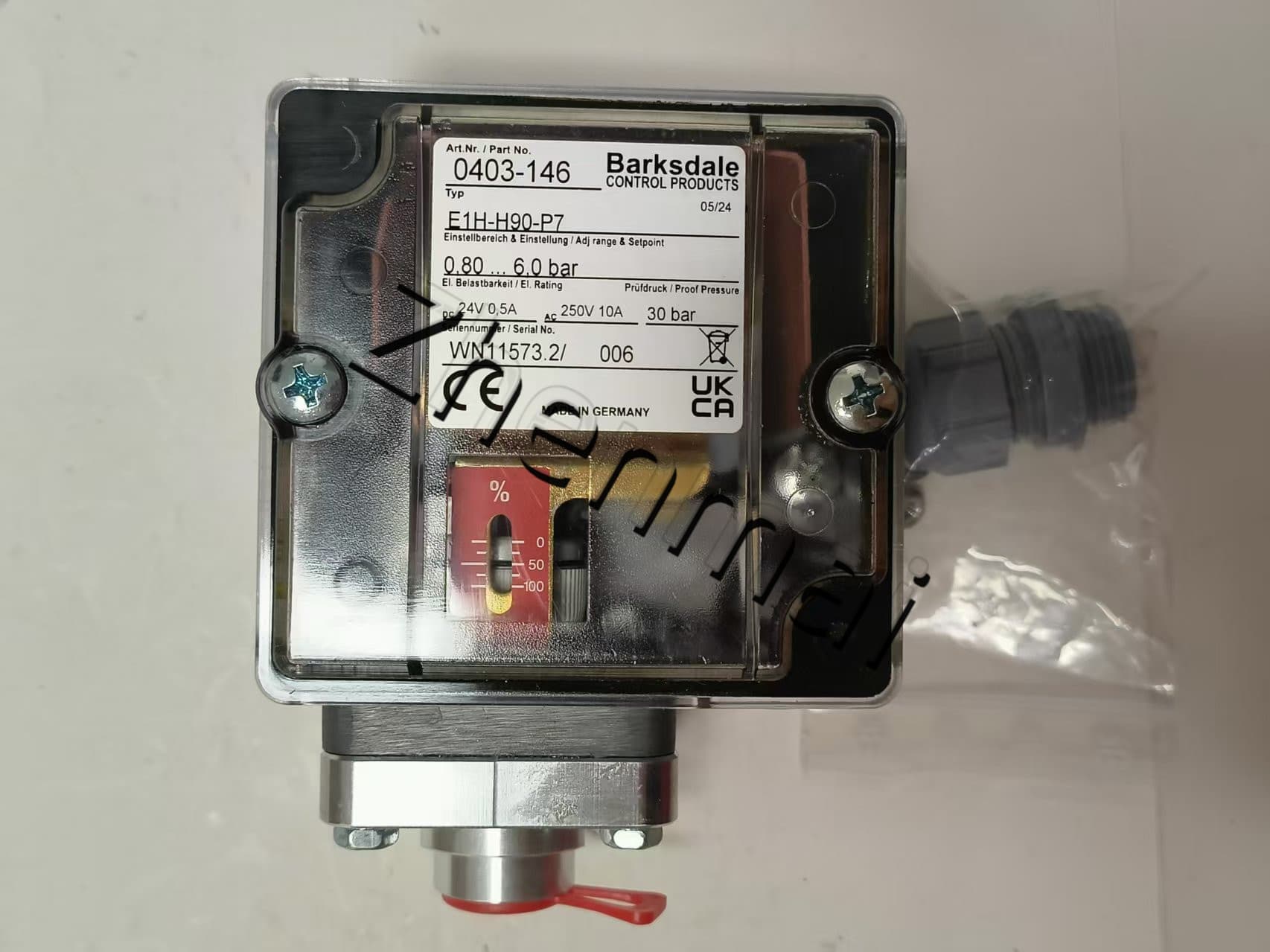 Zupełnie nowy oryginalny Barksdale E1H-H90-P7 0403-146 czujnik ciśnienia przełącznik poziomu przełącznik przepływu przełącznik ciśnienia szybka wysyłka
